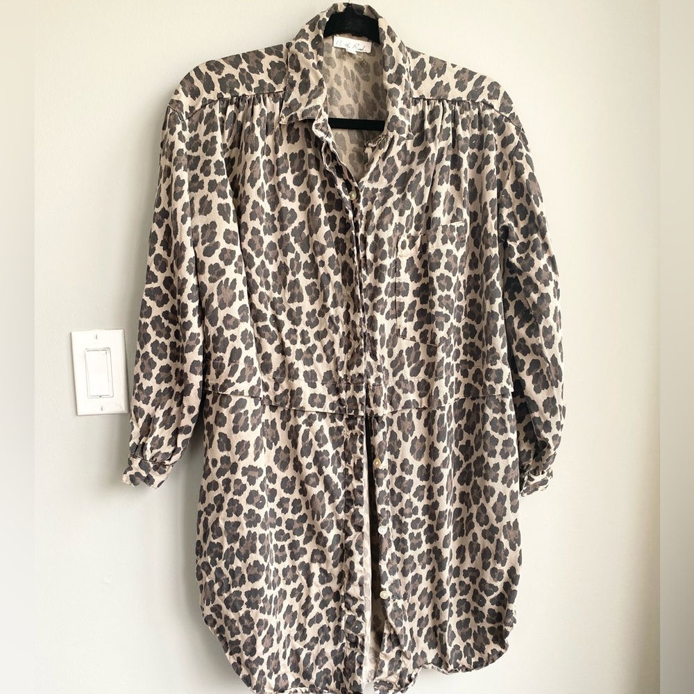 Leopard Print Button Down Tunic